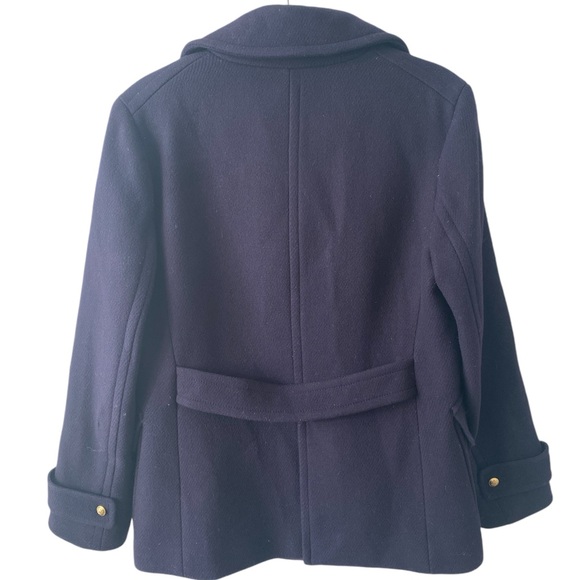 J. Crew Majesty Peacoat Stadium Cloth Nello Gori Navy Blue Wool style C8554, 12 - Picture 4 of 15